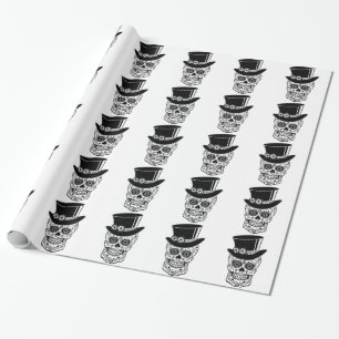 Gentleman Sugar Skull-01 Wrapping Paper