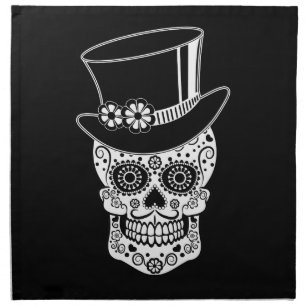 Gentleman Sugar Skull Napkin