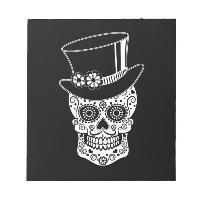 Gentleman Sugar Skull Notepad (Front)