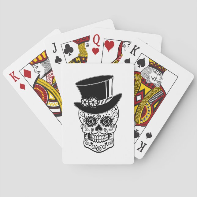 Gentleman Sugar Skull Poker Cards (Back)