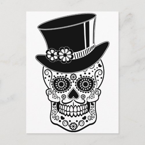 Gentleman Sugar Skull Postcard