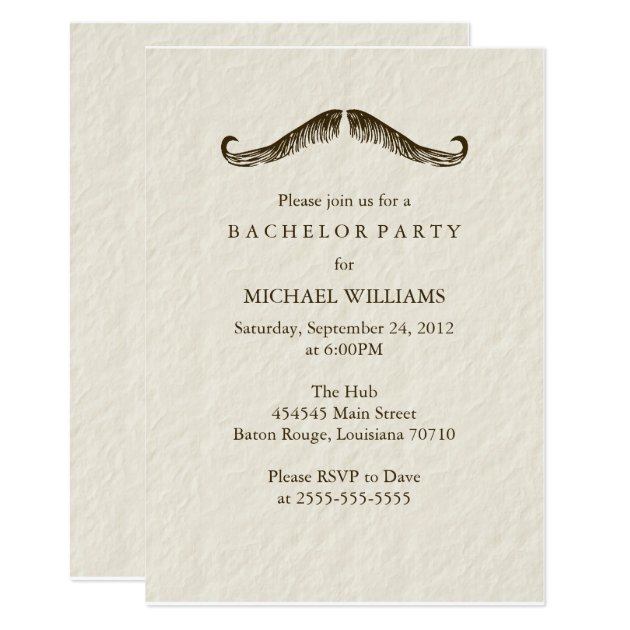 Gentleman's Bachelor Party (Today's Best Award) Invitation
