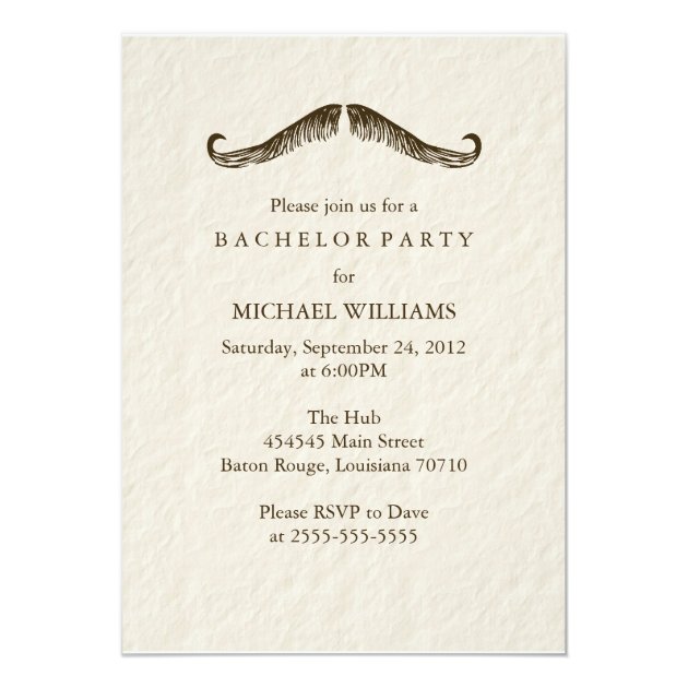 Gentleman's Bachelor Party (Today's Best Award) Invitation