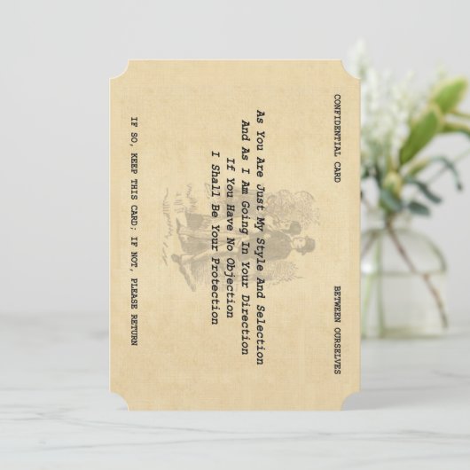 Gentleman's Flirtation Card (Bracket 5" x 7") (Standing Front)