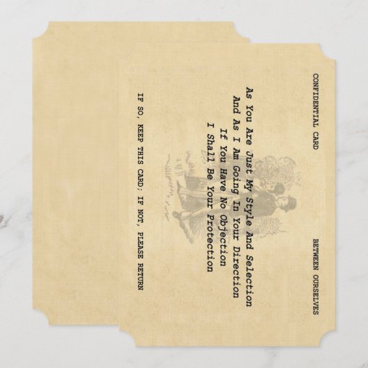 Gentleman's Flirtation Card (Bracket 5" x 7") (Front/Back)