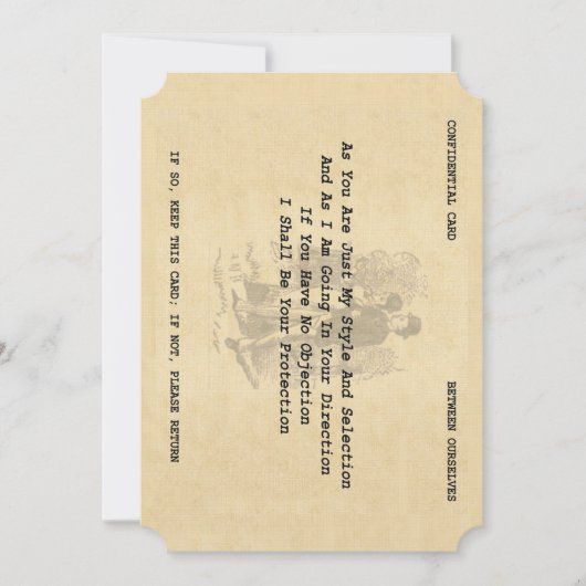 Gentleman's Flirtation Card (Bracket 5" x 7") (Front)