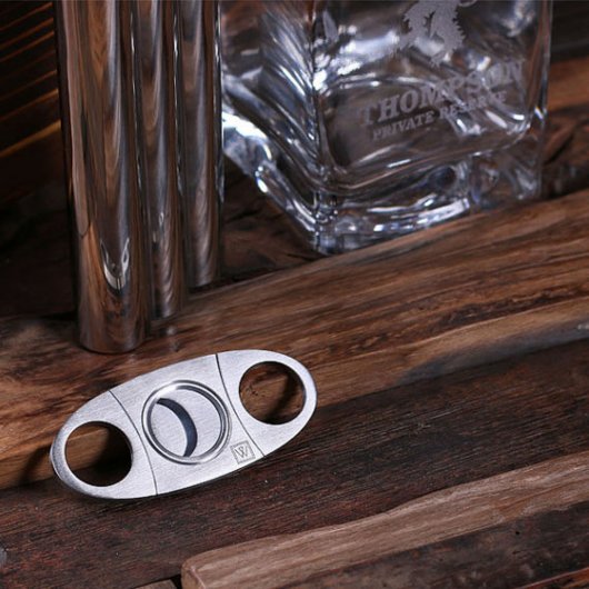 Gentleman's Set: Cigar Cutter & Whiskey Decanter (Front)