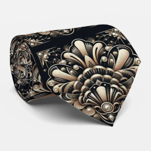 Gentleman's Tie Art Deco Faux Diamond Neck Ties