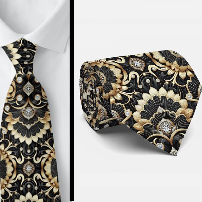 Gentleman's Tie | Art Deco Faux Diamond Neck Ties (Creator Uploaded)
