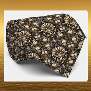 Gentleman's Tie Art Deco Faux Diamond Neck Ties