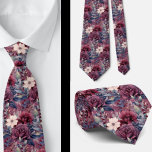 Gentleman's Tie | Wedding & Event Floral Necktie<br><div class="desc">This burgundy, periwinkle blue, cream, and blush pink floral basket pattern necktie is the perfect combination of classic elegance and vibrant charm. Featuring a beautifully detailed floral basket design, this tie showcases rich burgundy, soft cream, and pastel blush pink tones, complemented by the cool, calming hues of periwinkle blue. The...</div>