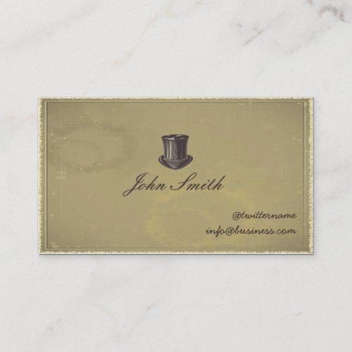 Gentleman's Top Hat Calling Card business card