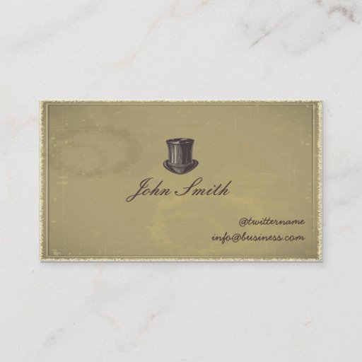 Customizable Gentleman's Top Hat Calling Card business card