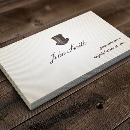 Customizable Gentleman's Top Hat Calling Card business card