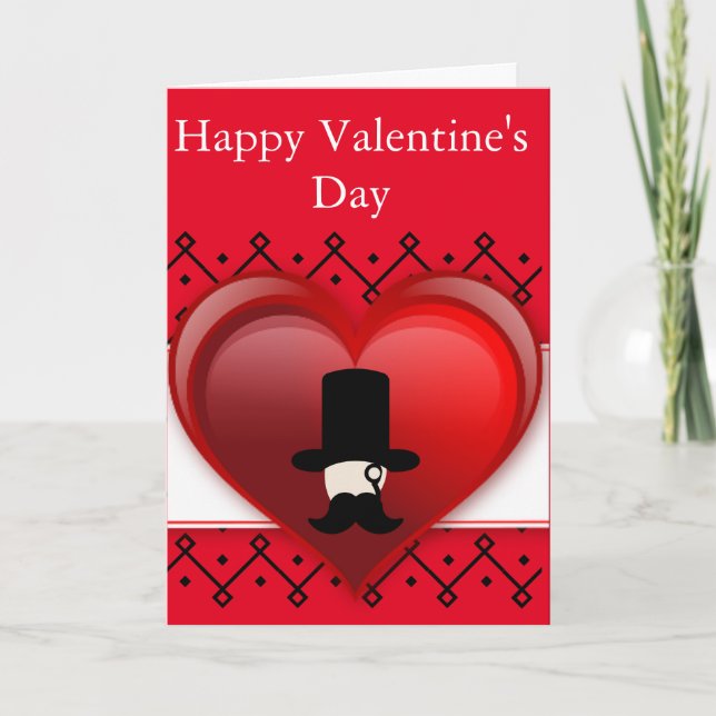 Gentleman's Valentine's Day Card Editable Text (Front)