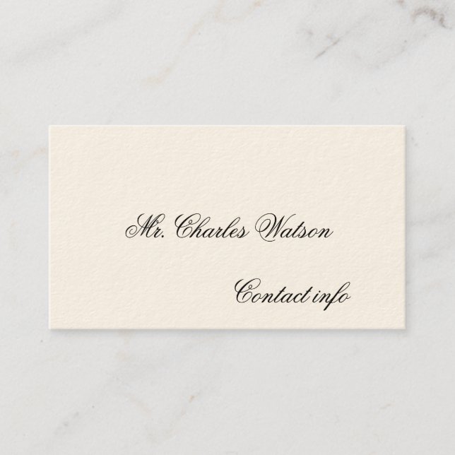 Gentleman's Victorian Calling Cards (Front)