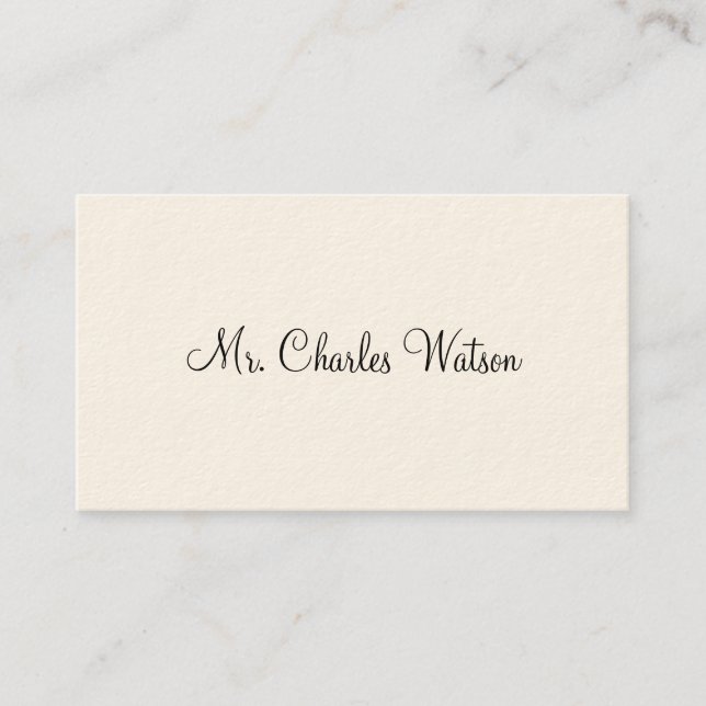 Gentleman's Victorian Calling Cards (Front)