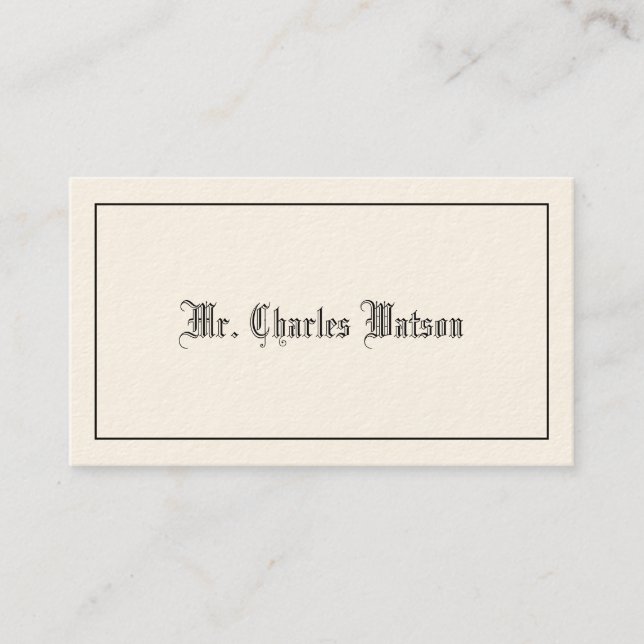 Gentleman's Victorian Calling Cards (Front)