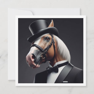 Gentlemen horse, horse birthday party invitation