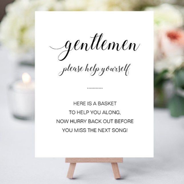 Gentlemen Men's Bathroom Basket Elegant Wedding Foam Board (Creator Uploaded)