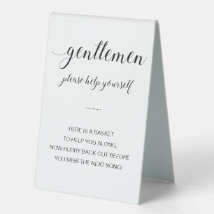 Gentlemen Personal Items Bathroom Basket Wedding Table Tent