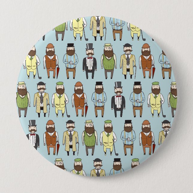 Gentlemen Pinback Button (Front)