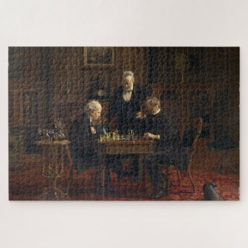 Gentlemen Playing a Game of Chess Thomas Eakins Jigsaw Puzzle