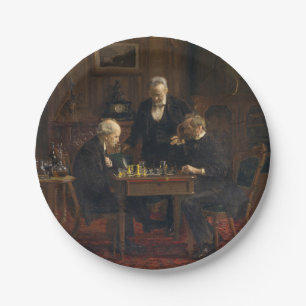 Gentlemen Playing a Game of Chess (Thomas Eakins) Paper Plates