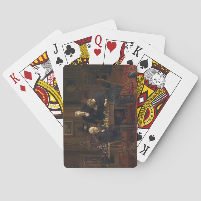 Gentlemen Playing a Game of Chess (Thomas Eakins) Poker Cards (Back)