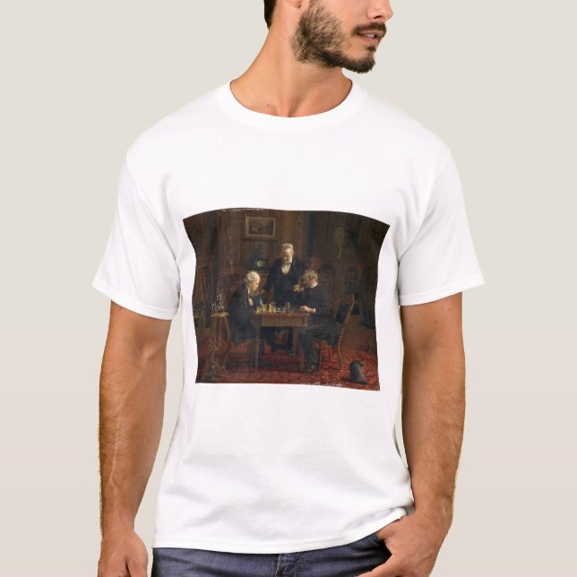 Gentlemen Playing a Game of Chess (Thomas Eakins) T-Shirt (Front)
