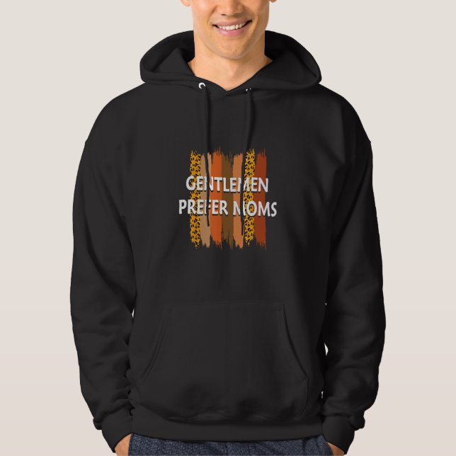 Gentlemen Prefer Moms Husband and Wife  Spouse Hum Hoodie (Front)