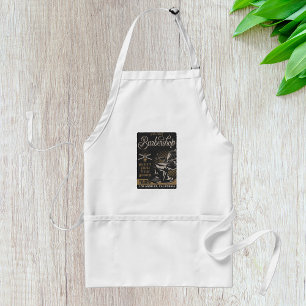 Gentlemen’s Barbershop Retro Haircuts Shaves Adult Apron
