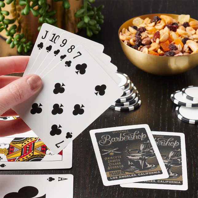 Gentlemen’s Barbershop Retro Haircuts Shaves Poker Cards (Creator Uploaded)