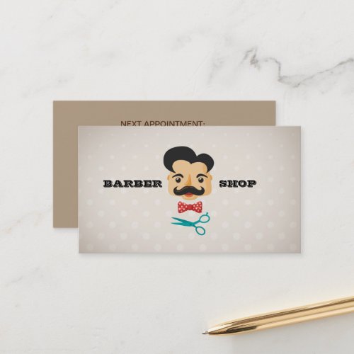 Gentlemens Barber Shop Appointment Card