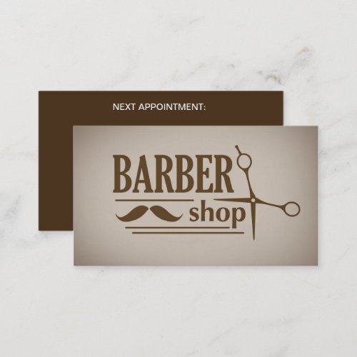 Gentlemens Barber Shop Appointment Card