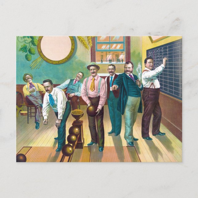 Gentlemen's Bowling League Postcard (Front)