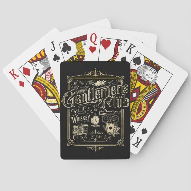 Gentlemen's Club Retro Poker Cards (Back)