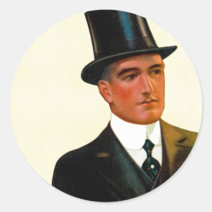 Gentlemen's Shirts Collars and Cuffs Classic Round Sticker