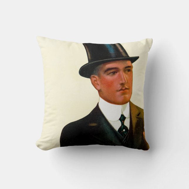 Gentlemen's Shirts Collars and Cuffs Throw Pillow (Front)