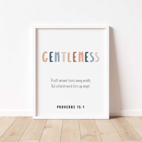 Gentleness the fruit of the spirit poster