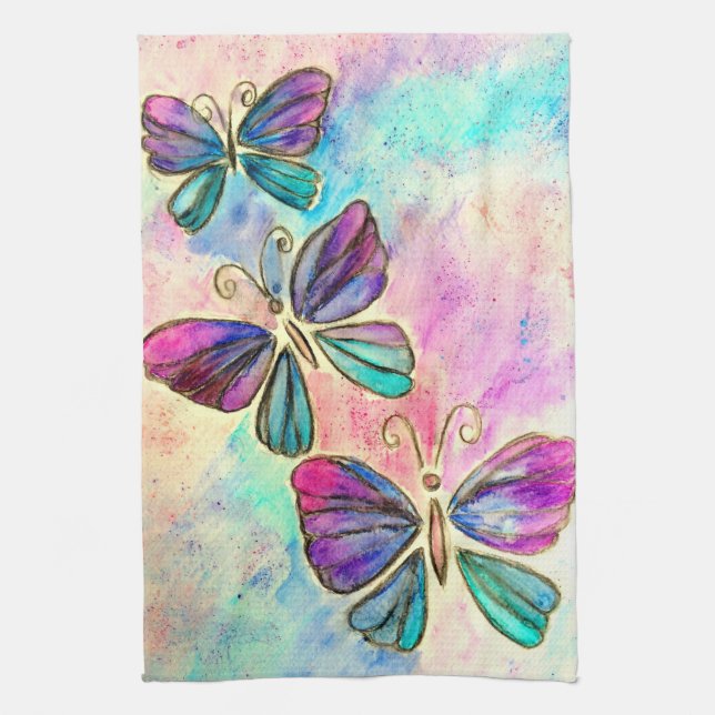 Gently Butterflies - Kitchen Towel (Vertical)