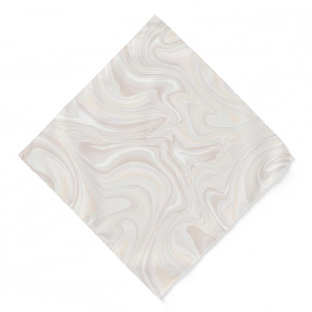 Gently Mild Beige Pocket Square Bandana (Front)