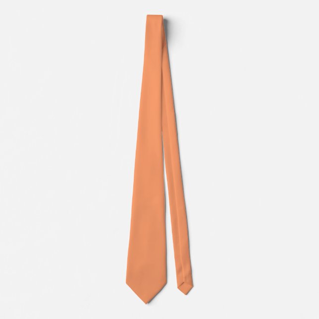 Gently Tranquil Orange Color Neck Tie (Front)