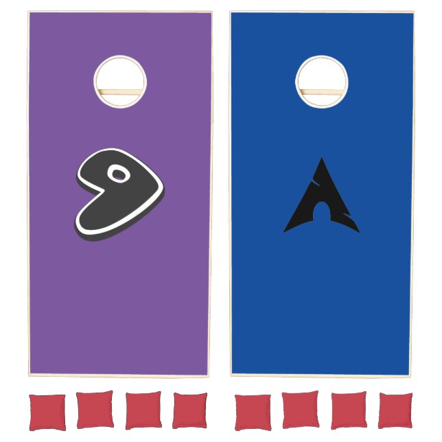 gentoo and archlinux cornhole set  (Set)