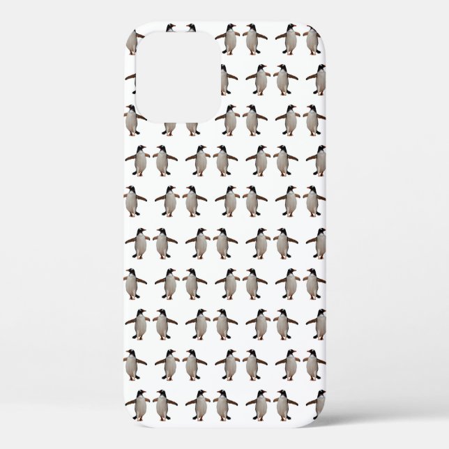 Gentoo Frenzy iPhone 12 Case (choose colour) (Back)