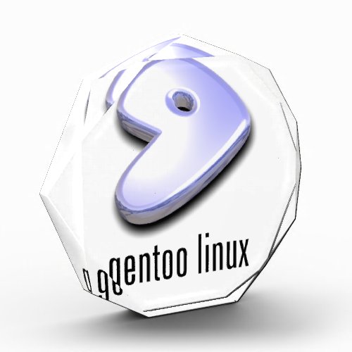 gentoo Linux Logo Acrylic Award