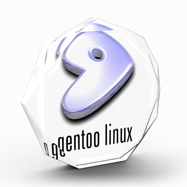 gentoo Linux Logo Acrylic Award (Left)