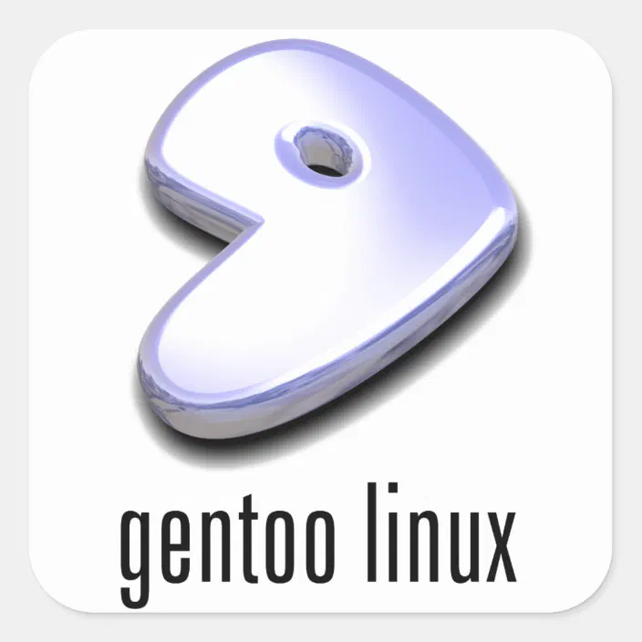 35 mm x 25 mm Gentoo Linux Sticker Set Two Emblems