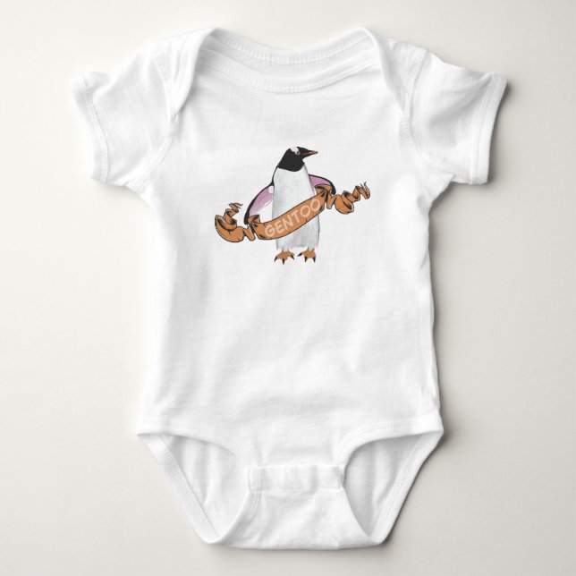 Gentoo penguin baby bodysuit (Front)