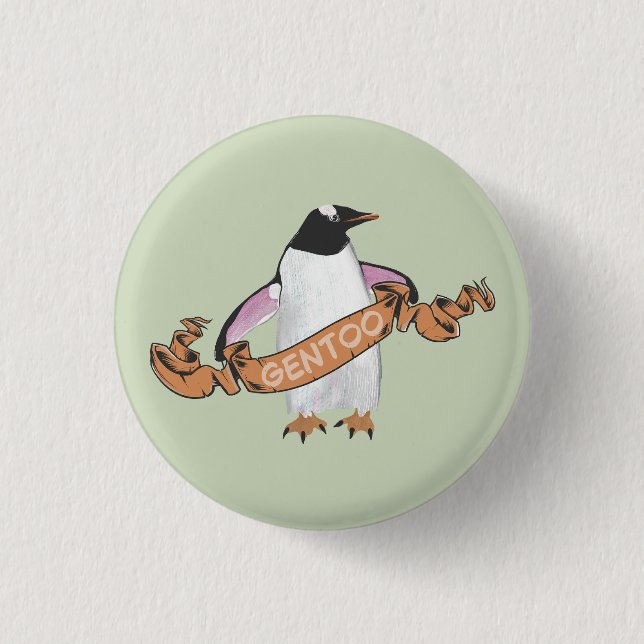 Gentoo penguin button (Front)